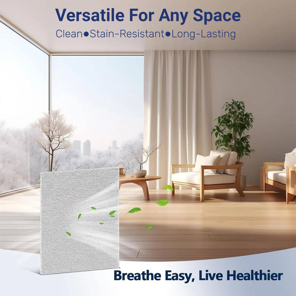MAXTBEE MERV 8 Air Vent Filter 20x99 in – Cut-to-Size, Includes 48 Adhesive Hook Strips