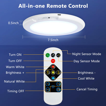 maylit 2 Pack Rechargeable Ceiling Lights with Motion Sensor – Wireless, Battery-Operated
