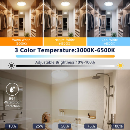 maylit 2 Pack Rechargeable Ceiling Lights with Motion Sensor – Wireless, Battery-Operated