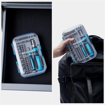 MECHMAX 68-Piece Ratcheting Screwdriver Set – Magnetic Bits & Sockets