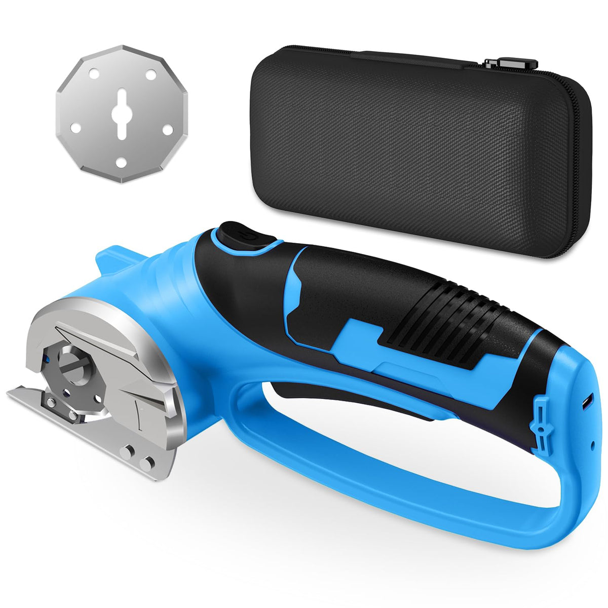 Mershca Cordless Electric Scissors – 4V USB Rechargeable Box Cutter with LED Light