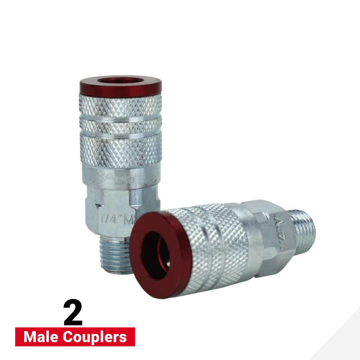 Milton S-314MKIT ColorFit M-Style Red Coupler & Plug Kit – 14-Piece, 1/4" NPT