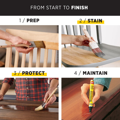 Minwax PolyShades Wood Stain + Polyurethane Finish – Quart, Classic Oak, Satin