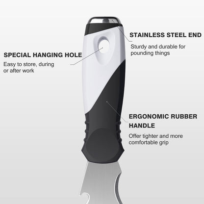 Mister Rui Paint Scraper 10-in-1 – 3-Pack Multi-Use Putty Knife & Scraper Tools