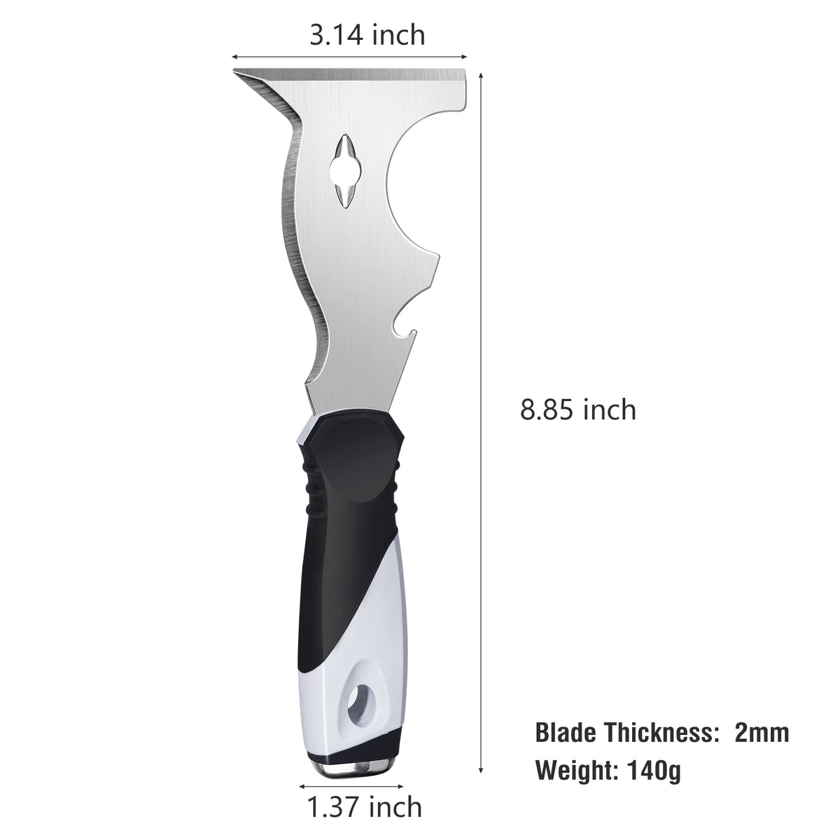 Mister Rui Paint Scraper 10-in-1 – 3-Pack Multi-Use Putty Knife & Scraper Tools