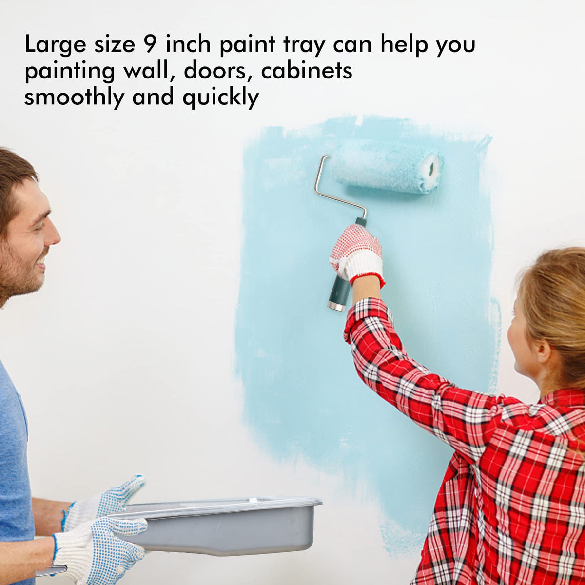 Mister Rui 9 Inch Paint Tray Liners – 20 Pack Disposable Liners for Large Trays
