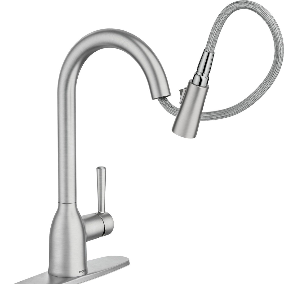 Moen Adler 87233SRS Spot Resist Stainless One-Handle Pull-Down Kitchen Faucet with Power Clean