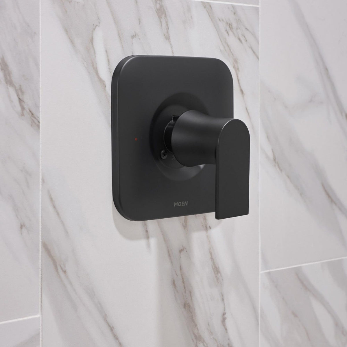 Moen Genta LX Matte Black Shower Trim Kit – 3-Function Showerhead, Posi-Temp Valve Required