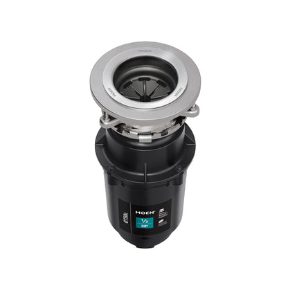 Moen Prep Series Disposer 1/2 HP with Fast Track Technology | Power Cord Included