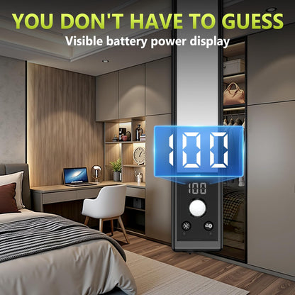 Mpotmiy 4-Pack 12-Inch Under Cabinet Lights | Battery Display, Motion Sensor, 3 Color Temperatures