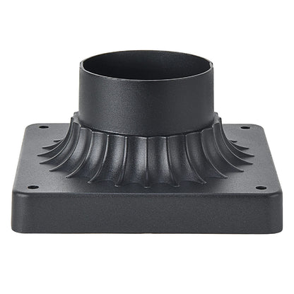 MrSconce Pier Mount Base 2-Pack – Cast Aluminum Outdoor Post Light Adapter, Matte Black