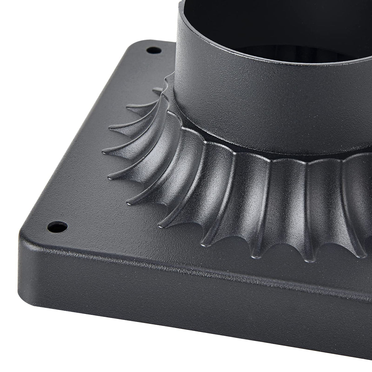 MrSconce Pier Mount Base 2-Pack – Cast Aluminum Outdoor Post Light Adapter, Matte Black