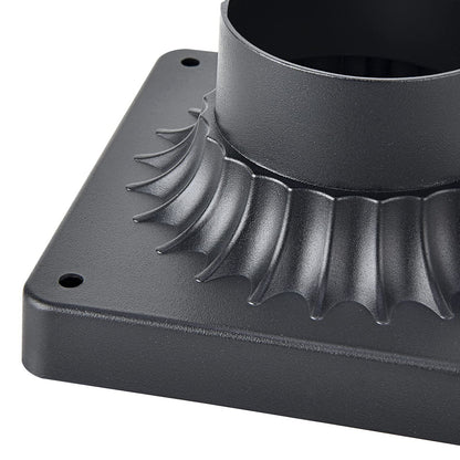 MrSconce Pier Mount Base 2-Pack – Cast Aluminum Outdoor Post Light Adapter, Matte Black
