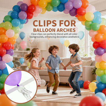Muitcdo 30 Pack Balloon Arch Clips – Large Clear 3.5-Inch Backdrop Clamps