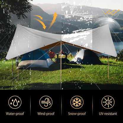 MVPNET 12x12 ft Heavy Duty Tarp – 10mil, Waterproof & UV Resistant