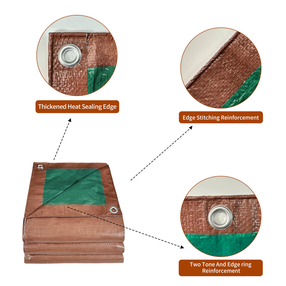 MVPNET Tarp 10x14 ft – 7mil Waterproof, Reinforced Edges
