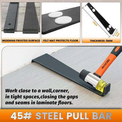 NAACOO Universal Floor Kit: Tapping Block, Pull Bar, 40pc Spacers & Rubber Mallet