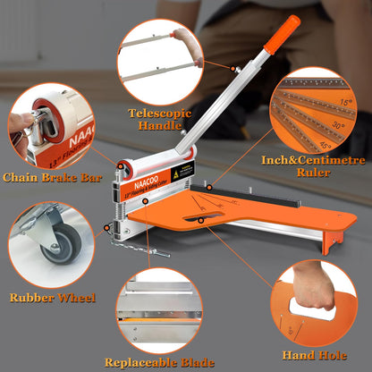 NAACOO Laminate/Vinyl Floor Cutter 13” – One-Step Angle & Length Cutting