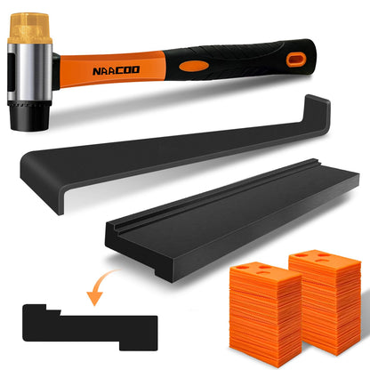 NAACOO Universal Floor Kit: Tapping Block, Pull Bar, 40pc Spacers & Rubber Mallet