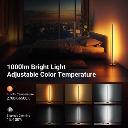 NEEWER NF04 Smart LED Floor Lamp | 16M Colors, AI Lighting, Voice Control