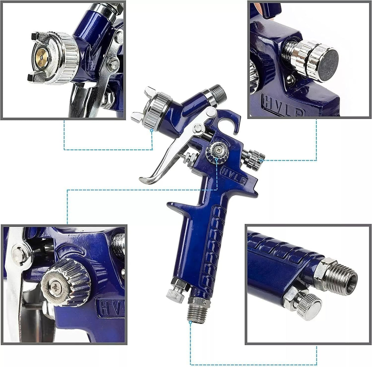 NEIKO 31207A HVLP Mini Gravity Feed Paint Gun – 1.0 mm, 125 cc