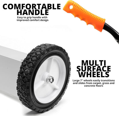 NEIKO 53418A 36-Inch Magnetic Pickup Sweeper with Wheels — 55 lb Capacity