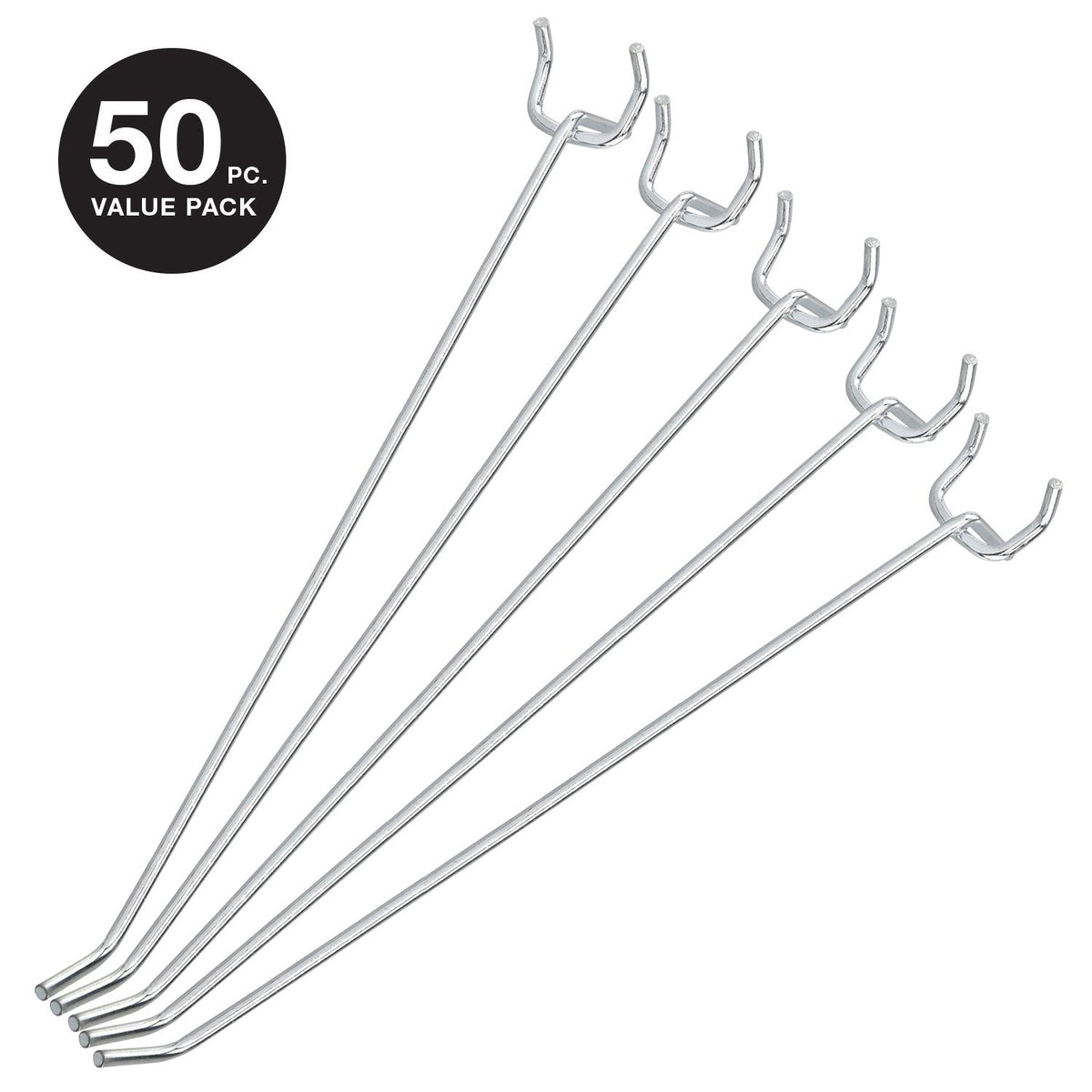NEIKO 53104A 8” Pegboard Hook Organizer Kit – 50 Pack for Garage & Workshop Storage