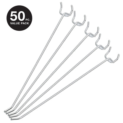 NEIKO 53104A 8” Pegboard Hook Organizer Kit – 50 Pack for Garage & Workshop Storage