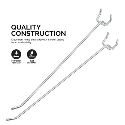 NEIKO 53104A 8” Pegboard Hook Organizer Kit – 50 Pack for Garage & Workshop Storage