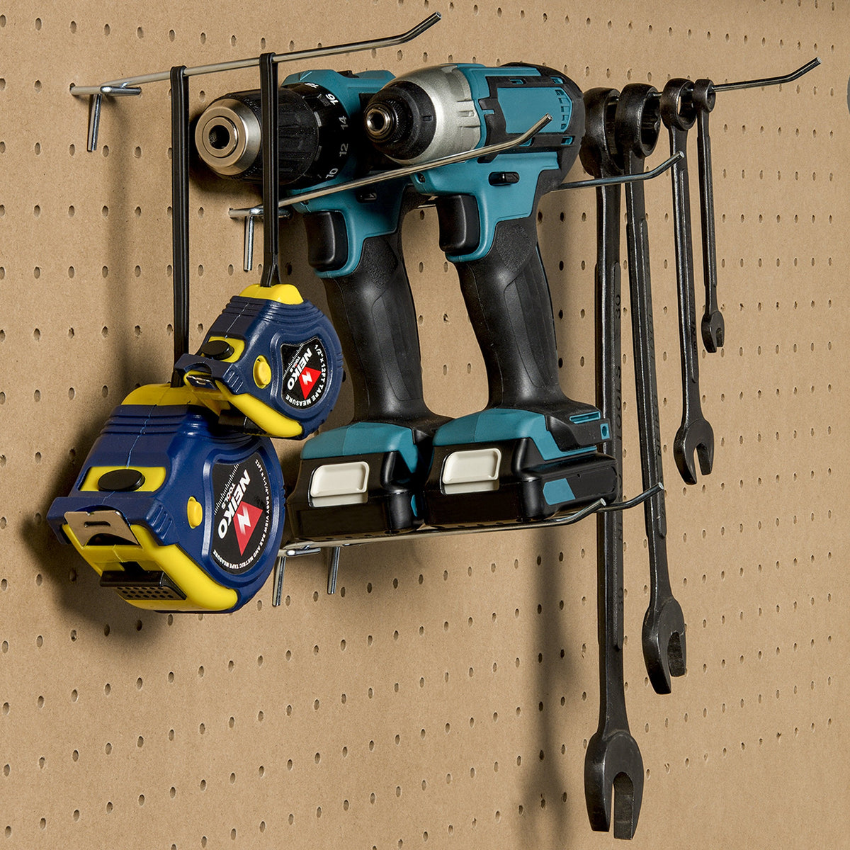 NEIKO 53104A 8” Pegboard Hook Organizer Kit – 50 Pack for Garage & Workshop Storage