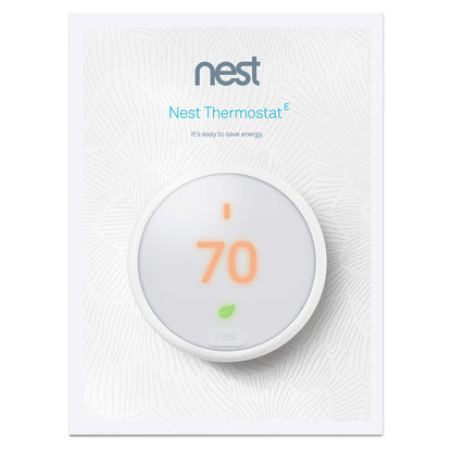 Nest Thermostat E – Programmable Smart Thermostat with App Control, Frosted White