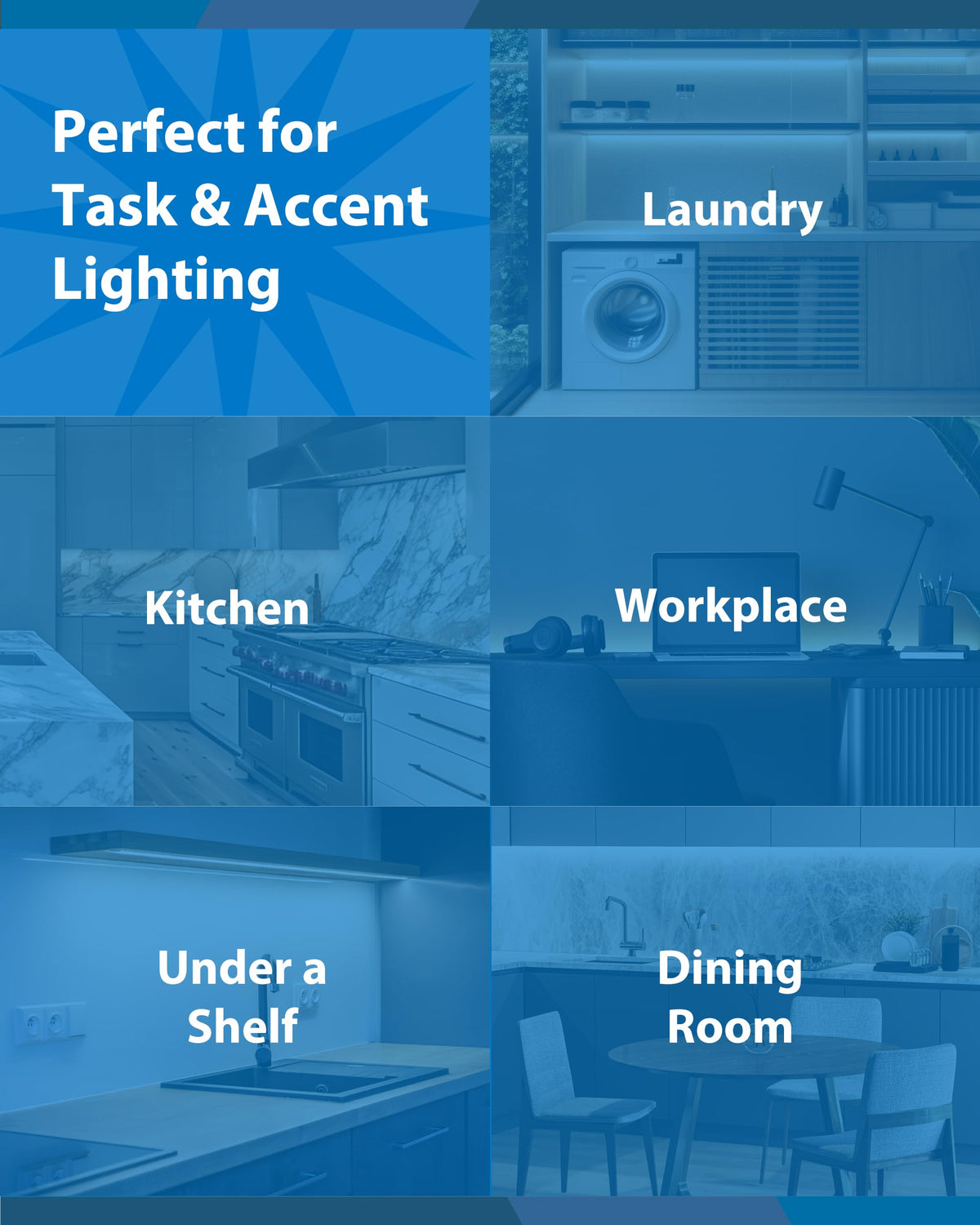 Nicor 9” LED Direct-Wire Under Cabinet Light | Dimmable, 2700K–5000K, 340–360 Lumens
