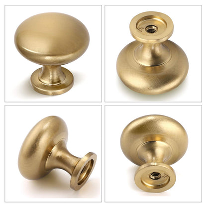 NIZADO Aged Brass Knobs 12 Pack – Solid Zinc Cabinet Hardware, 1-1/5 in Diameter