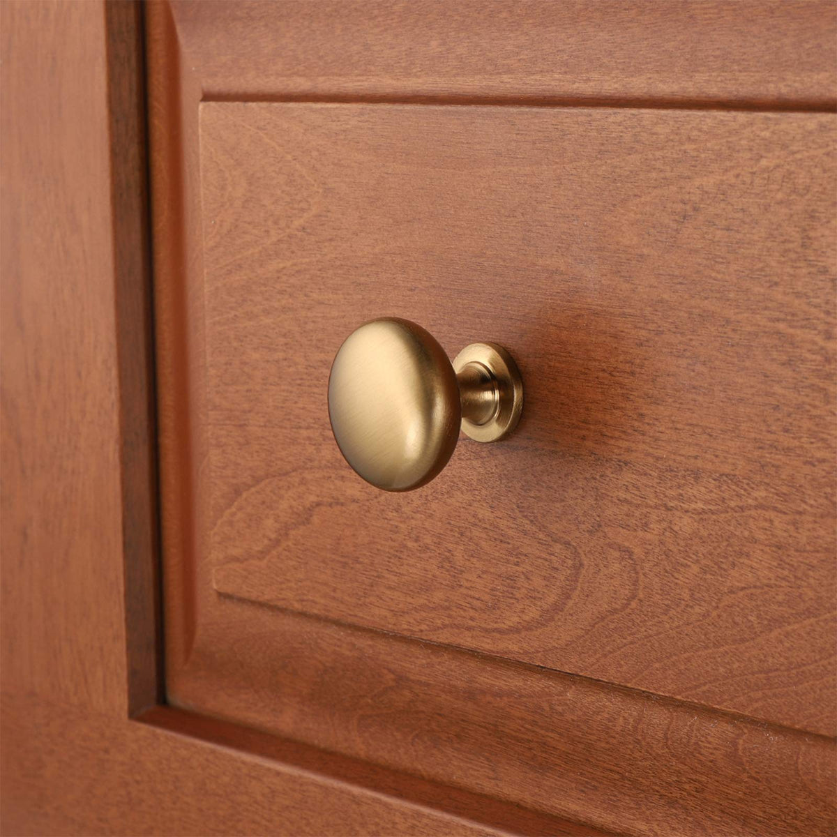 NIZADO Aged Brass Knobs 12 Pack – Solid Zinc Cabinet Hardware, 1-1/5 in Diameter