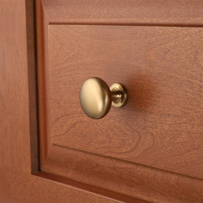 NIZADO Aged Brass Knobs 12 Pack – Solid Zinc Cabinet Hardware, 1-1/5 in Diameter