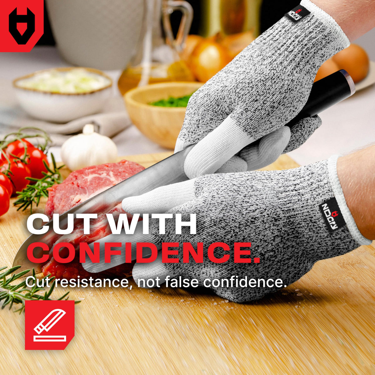 NoCry Cut Resistant Gloves – Level 5, Food-Grade Kitchen Protection
