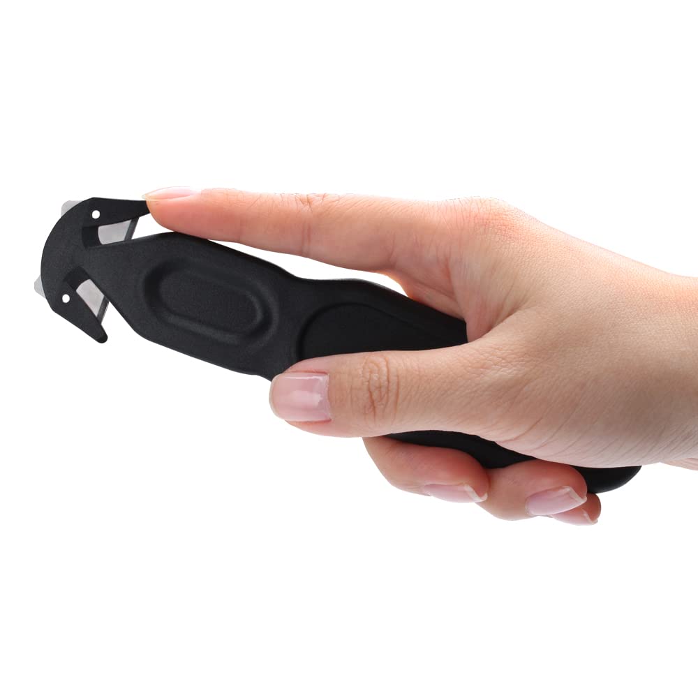 Nova Safety Cutter Tool – 10-Piece Black Recessed-Blade Box Cutter for Safer Packing