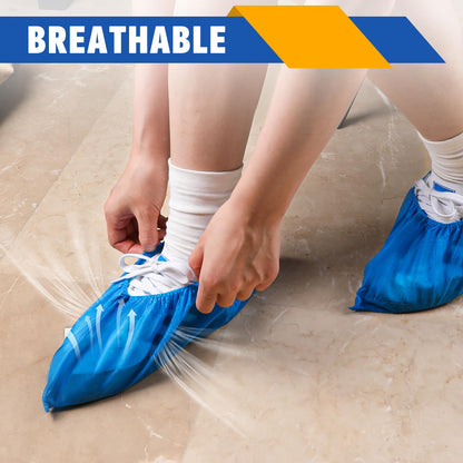 NUITPY 600 Pack Disposable Shoe Covers – Non-Woven, Durable Large Size
