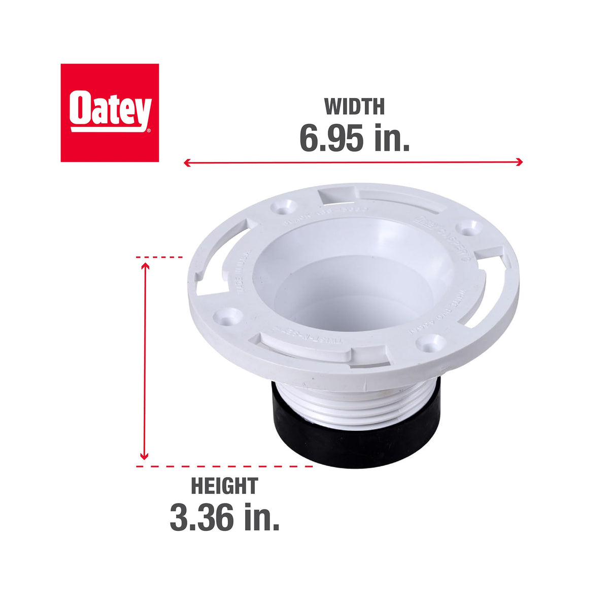 Oatey 4 in PVC Twist-N-Set Closet Flange – Tool-Free Replacement