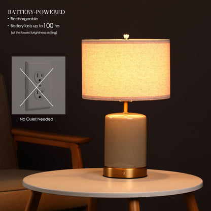 O'Bright Dune Battery-Powered Table Lamp | Cordless, Dimmable