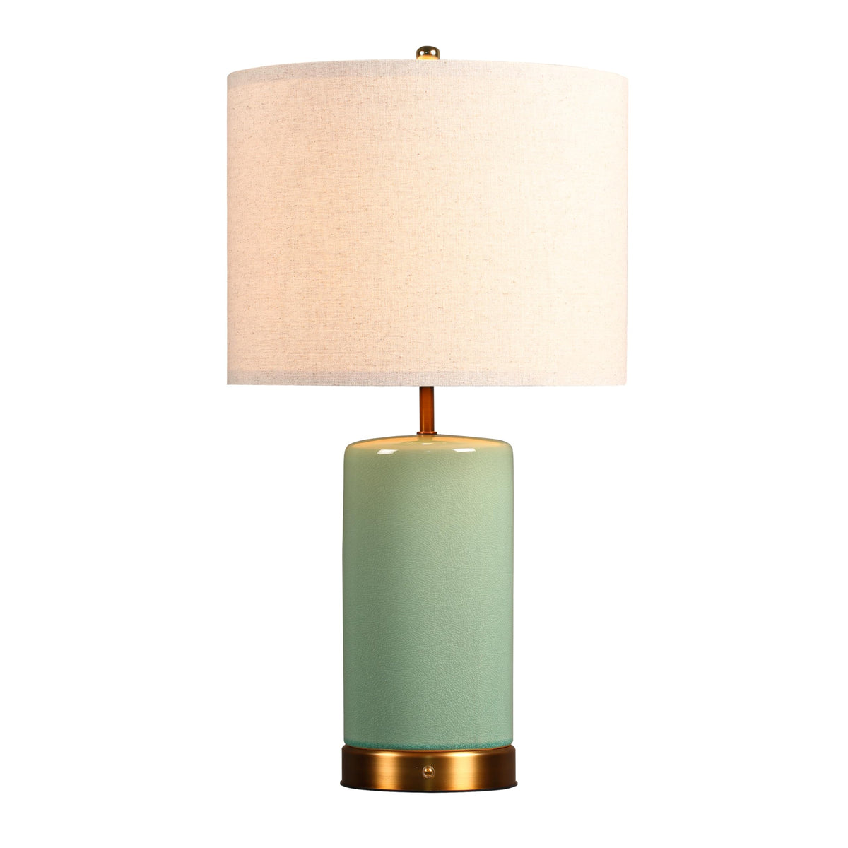 O’Bright Dune Battery-Powered Table Lamp | 24-Inch Cordless Ceramic Lamp, Sage Green