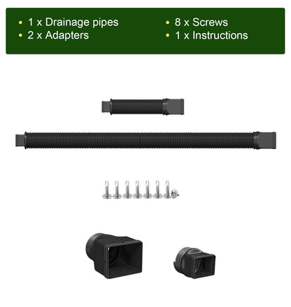 Ogutter Rain Gutter Downspout Extension — Extendable 21 to 66 Inches, Black