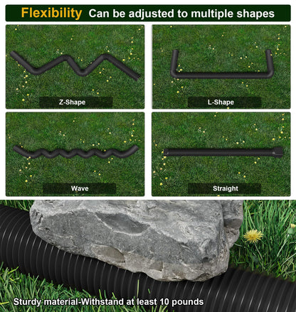 Ogutter Rain Gutter Downspout Extension — Extendable 21 to 66 Inches, Black