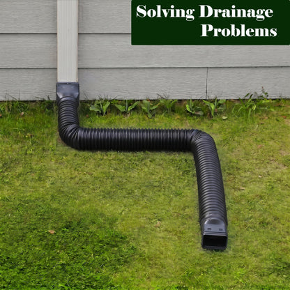 Ogutter Rain Gutter Downspout Extension — Extendable 21 to 66 Inches, Black