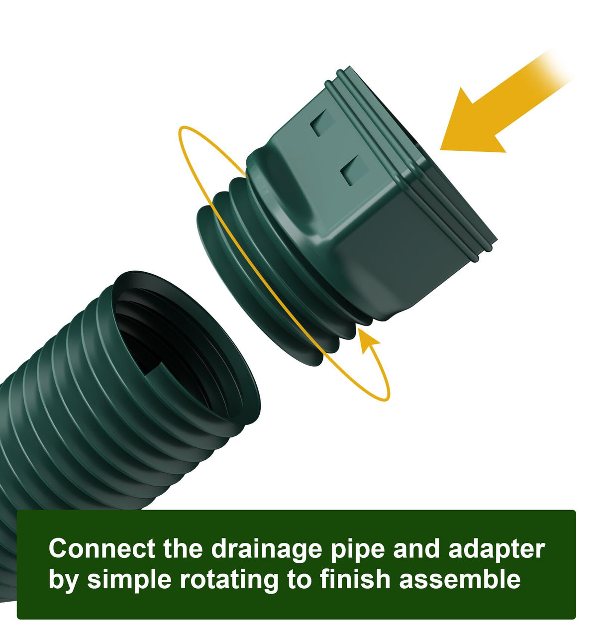 Ogutter Rain Gutter Downspout Extensions | Flexible Extendable 21-66 Inches (Green)