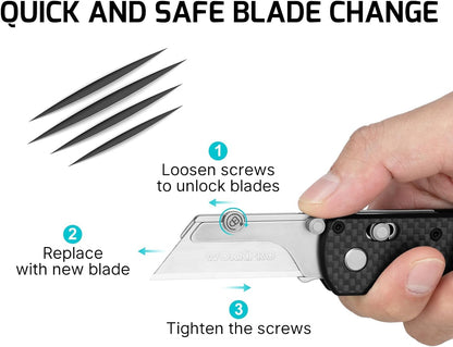 OKNIFE Otacle U1 Folding Pocket Knife — Quick-Change Blade, Rail Lock, EDC Utility