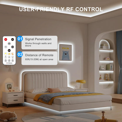 Olaholii 16.4ft COB LED Strip Light with Remote – Dimmable 6500K White, Ra93+