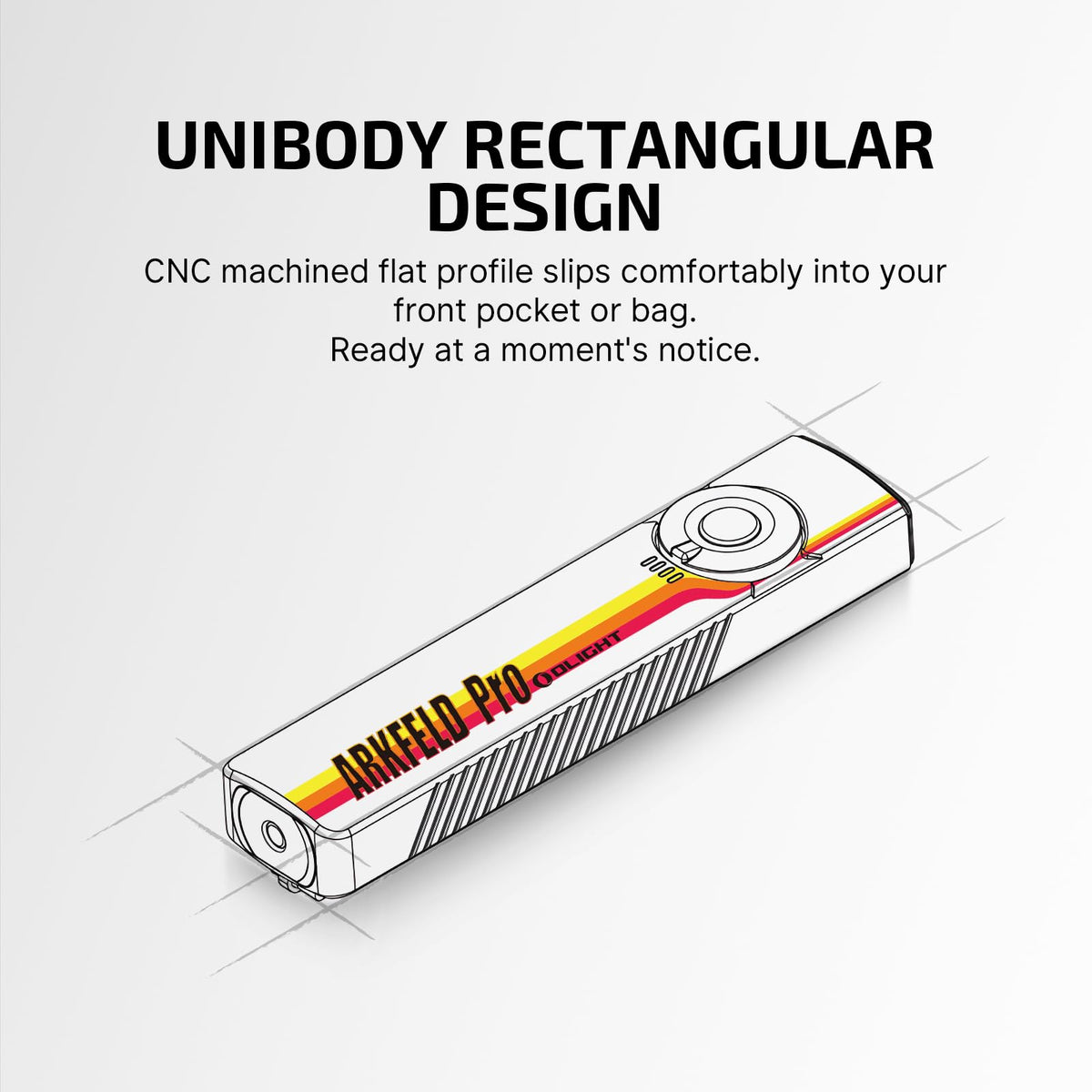 OLIGHT Arkfeld Pro Rechargeable EDC Flat Flashlight — 1300 Lumens + UV 365nm