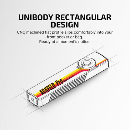OLIGHT Arkfeld Pro Rechargeable EDC Flat Flashlight — 1300 Lumens + UV 365nm