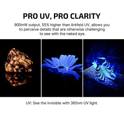 OLIGHT Arkfeld Pro Rechargeable EDC Flat Flashlight — 1300 Lumens + UV 365nm